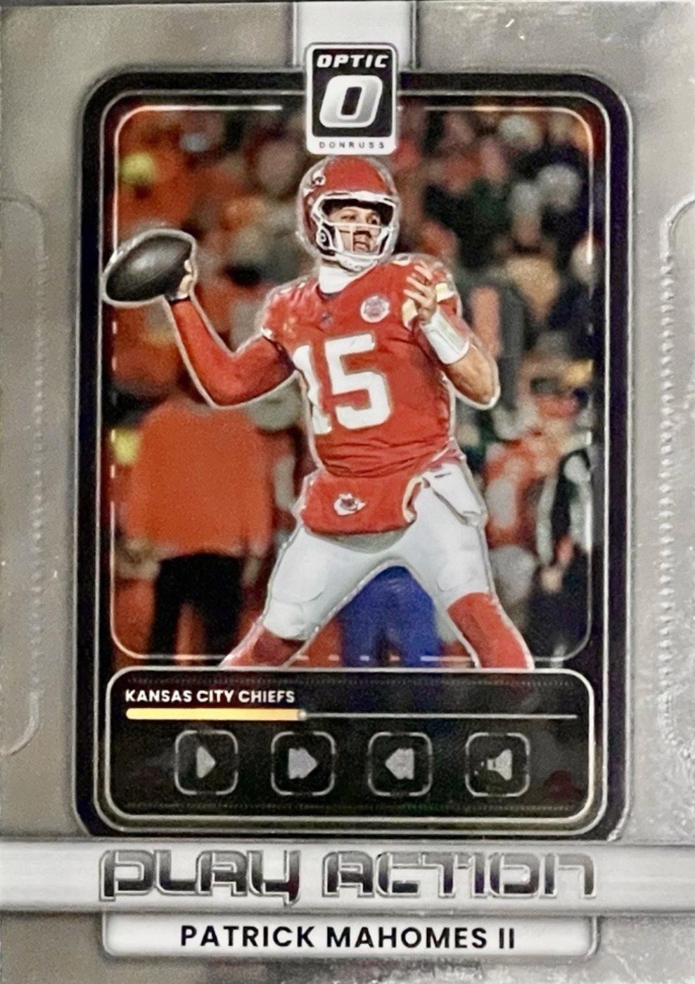 2025 Panini Donruss Optic Play Action Patrick Mahomes II #18 card