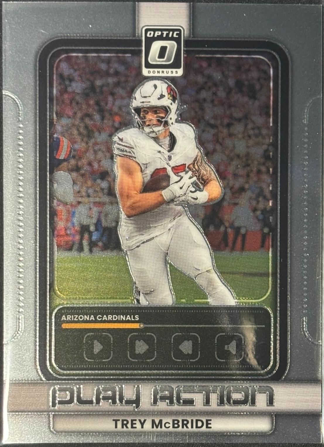 2025 Panini Donruss Optic Play Action Trey McBride #8 card