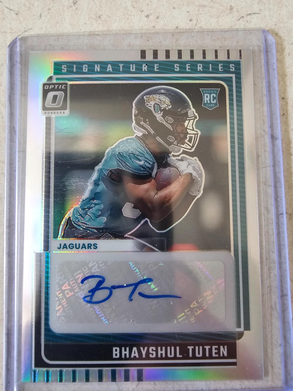 2025 Panini Donruss Optic Signature Series Holo Bhayshul Tuten #SSH-BT card