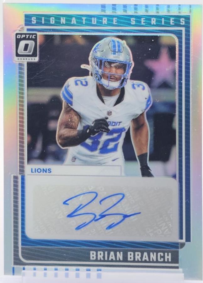 2025 Panini Donruss Optic Signature Series Holo Brian Branch #SSH-BB card