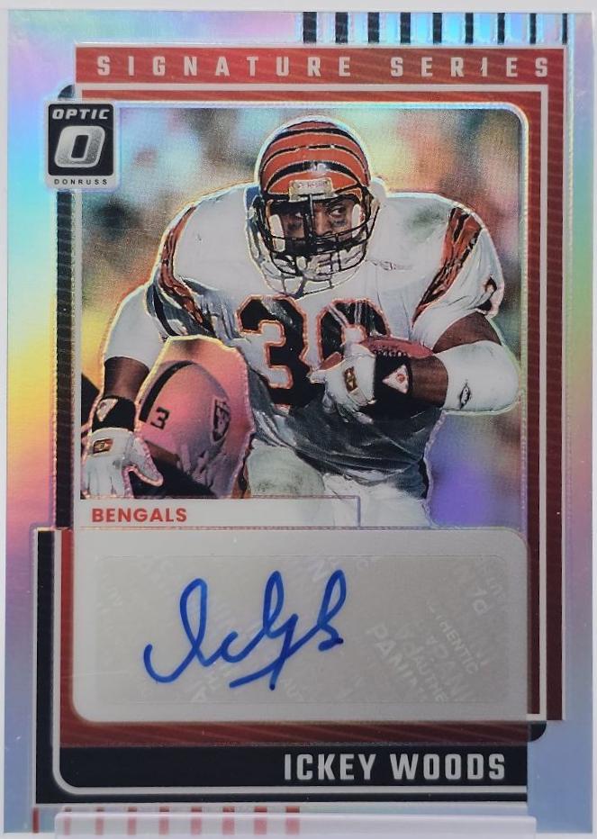 2025 Panini Donruss Optic Signature Series Holo Ickey Woods #SSH-IW card