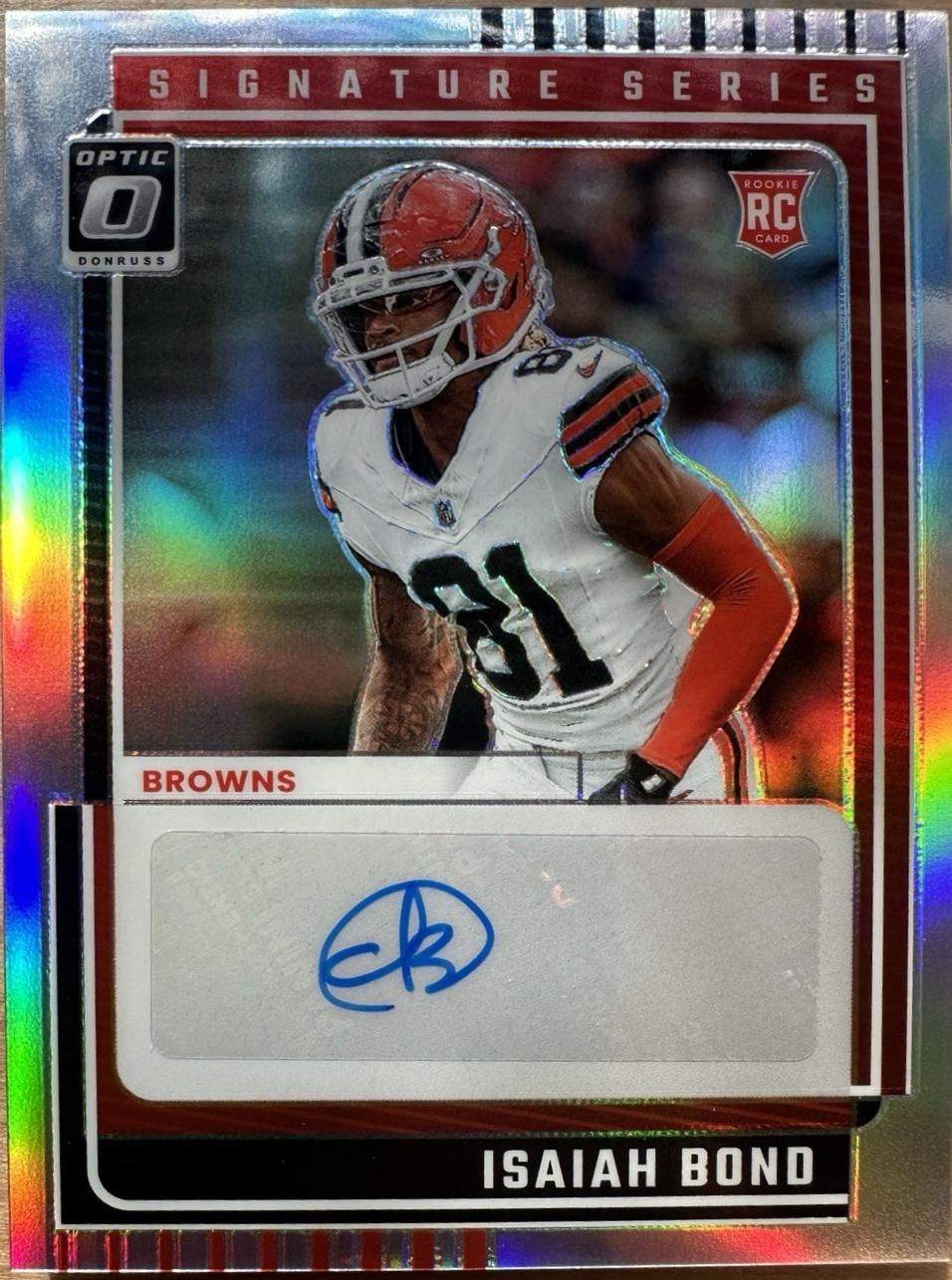 2025 Panini Donruss Optic Signature Series Holo Isaiah Bond #SSH-IB card
