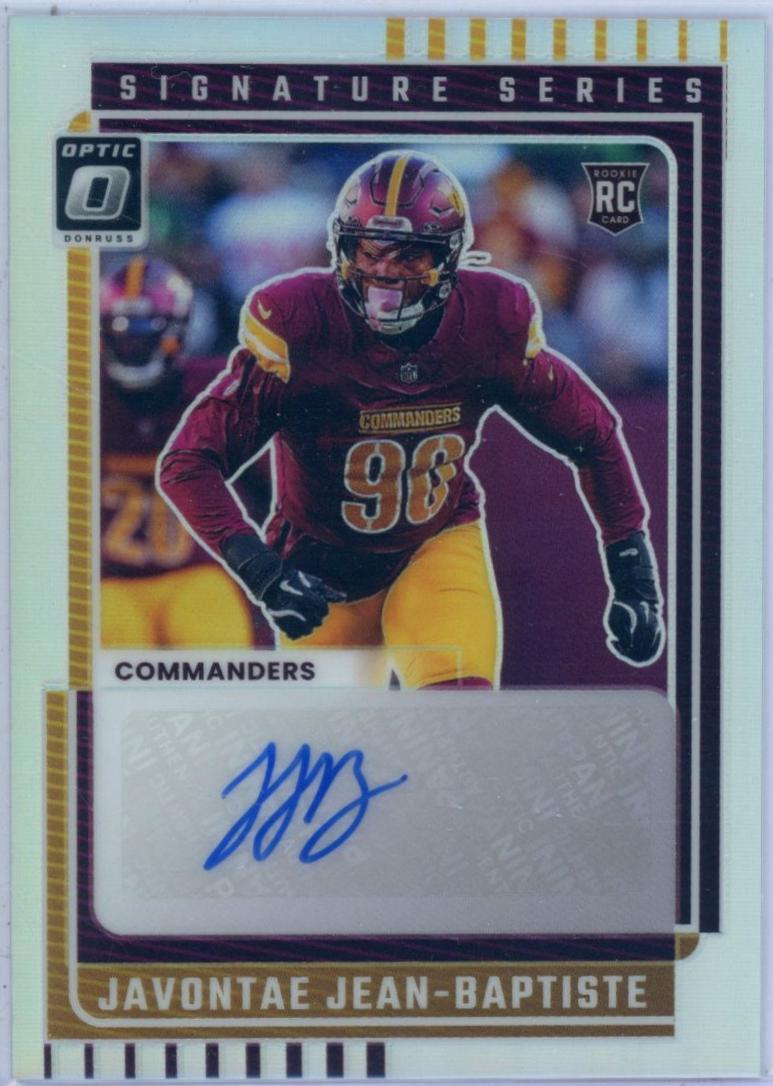 2025 Panini Donruss Optic Signature Series Holo Javontae Jean-Baptiste #SSH-JJB card