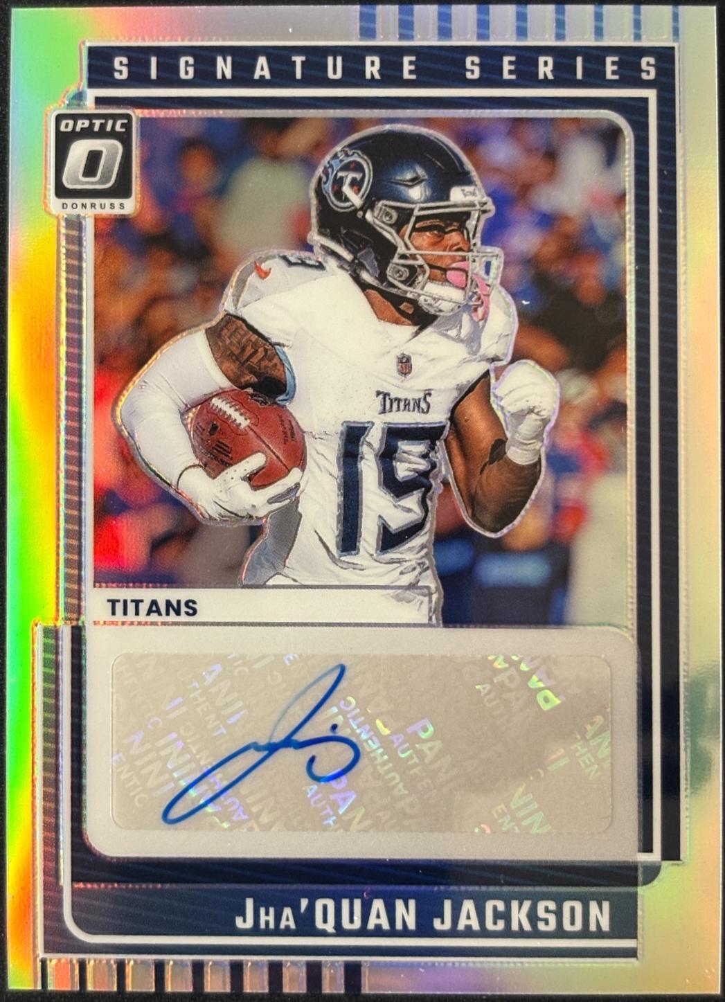 2025 Panini Donruss Optic Signature Series Holo Jha'Quan Jackson #SSH-JQ card
