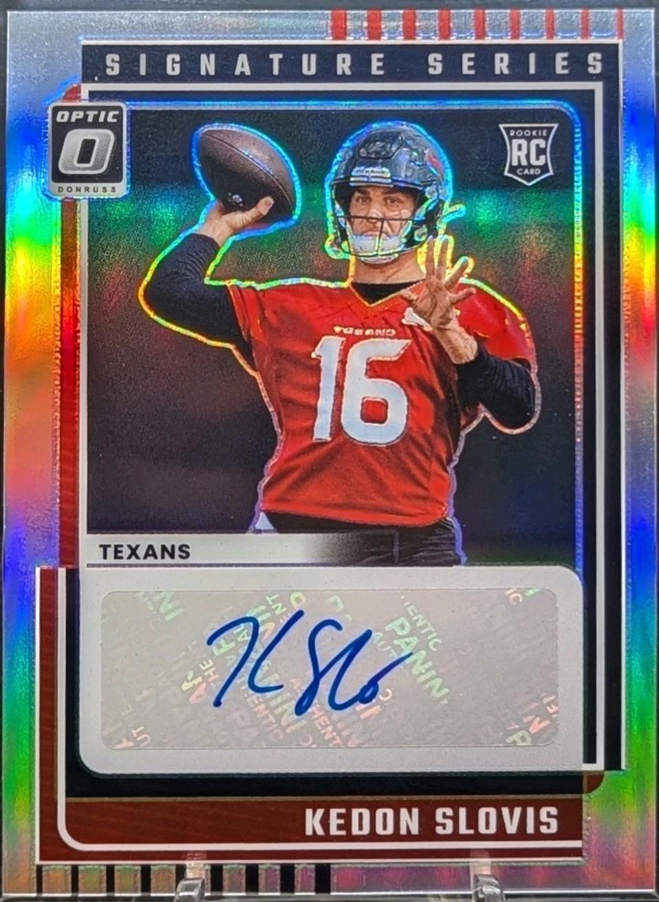 2025 Panini Donruss Optic Signature Series Holo Kedon Slovis #SSH-KS card
