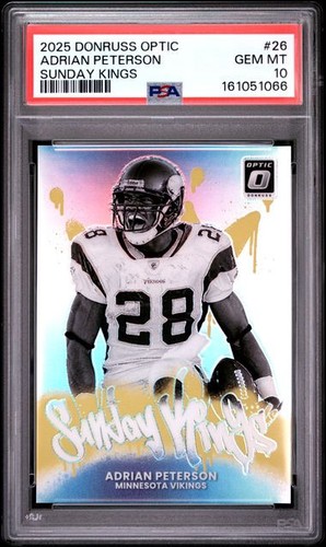 2025 Panini Donruss Optic Sunday Kings Adrian Peterson #26 card