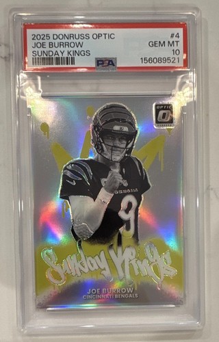 2025 Panini Donruss Optic Sunday Kings Joe Burrow #4 card