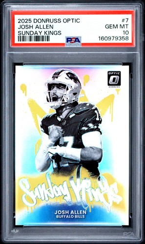2025 Panini Donruss Optic Sunday Kings Josh Allen #7 card