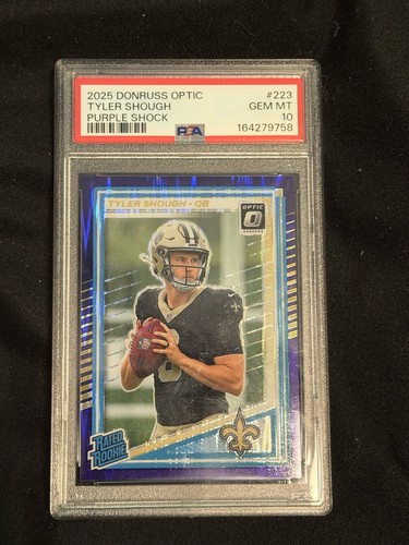 2025 Panini Donruss Optic Tyler Shough [Purple Shock] #223 card