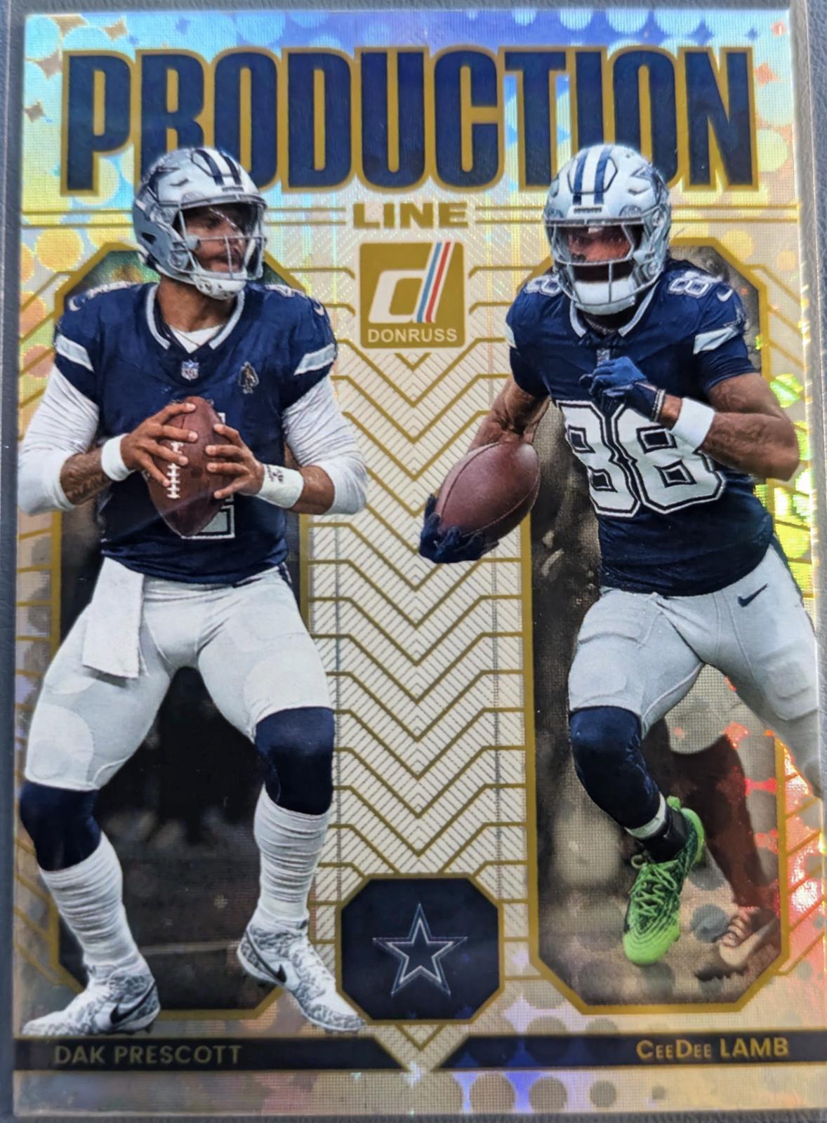 2025 Panini Donruss Production Line Dak Prescott / CeeDee Lamb #3 card