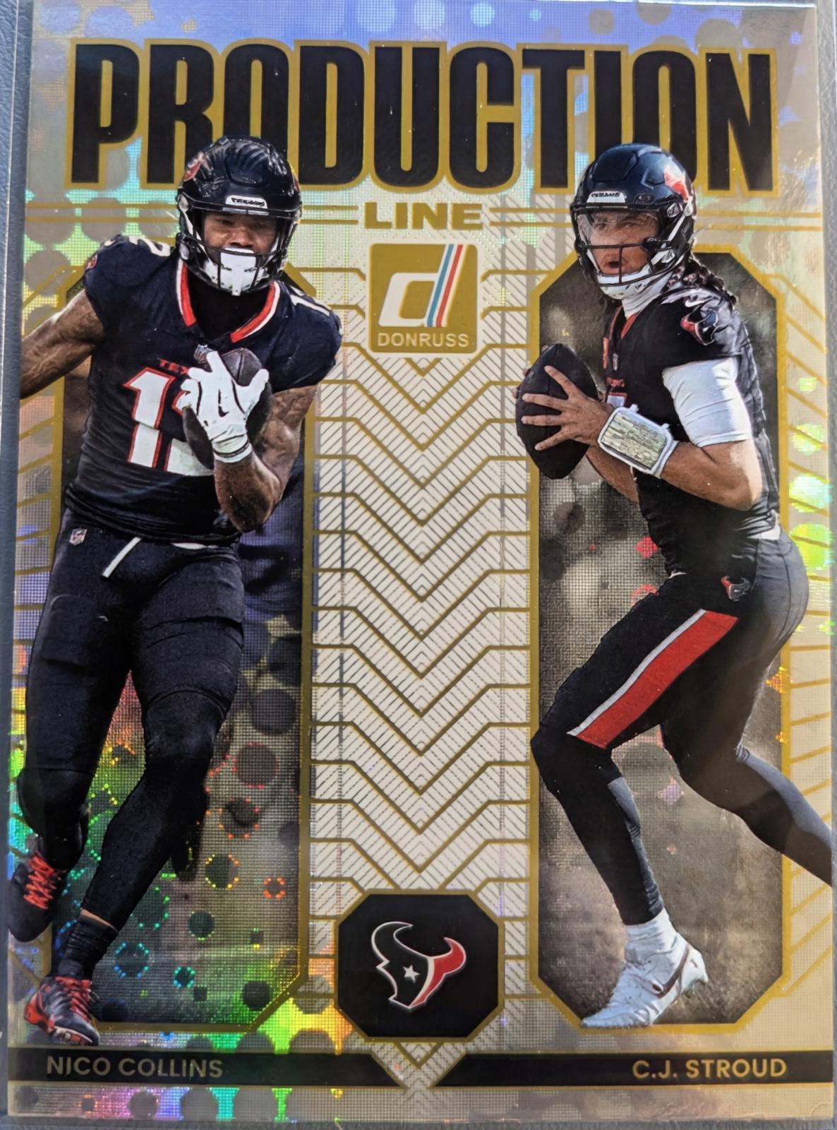 2025 Panini Donruss Production Line Nico Collins / C.J. Stroud #11 card