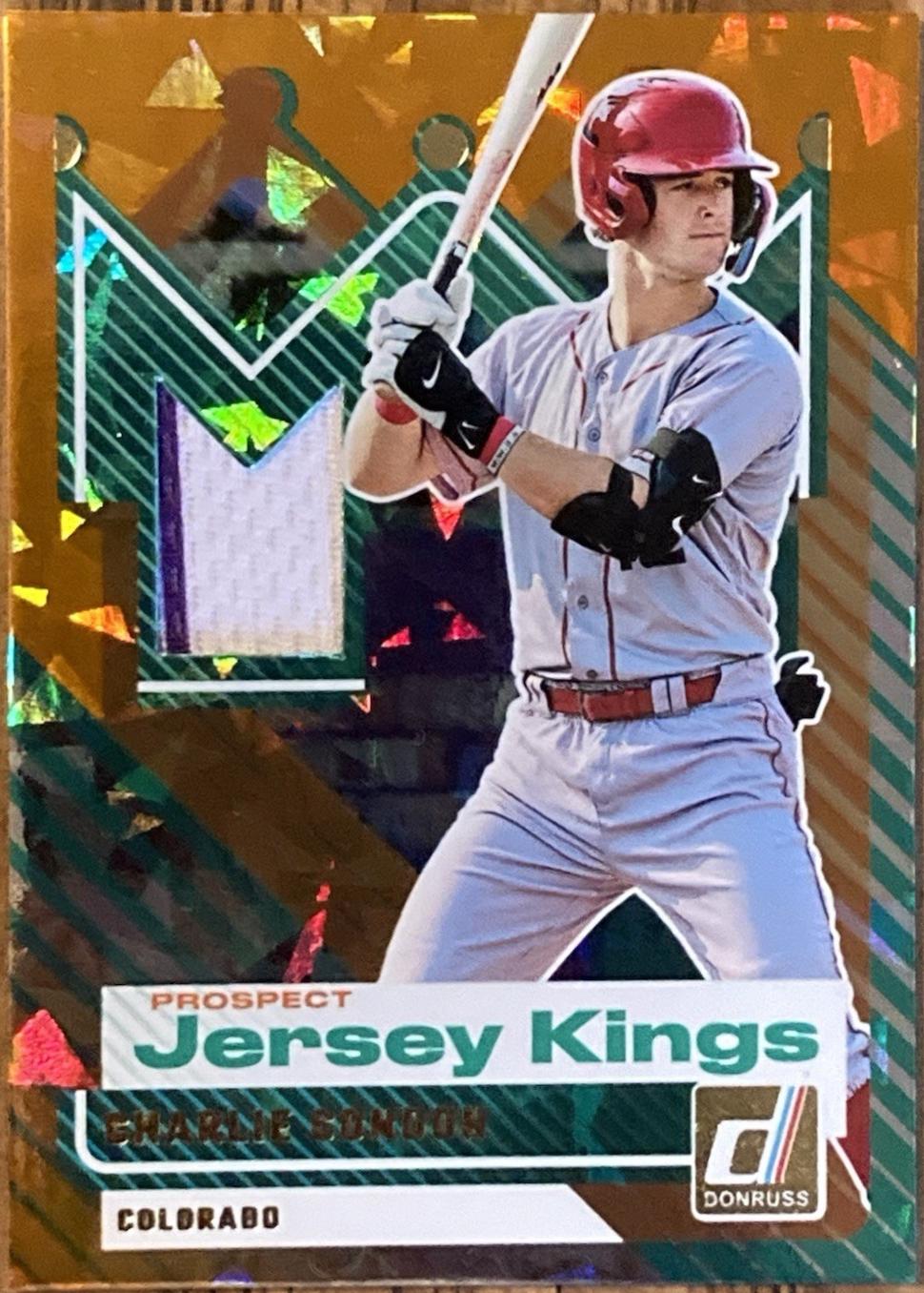 2025 Panini Donruss Prospect Jersey Kings Charlie Condon [Orange Ice] #PJK-CC card