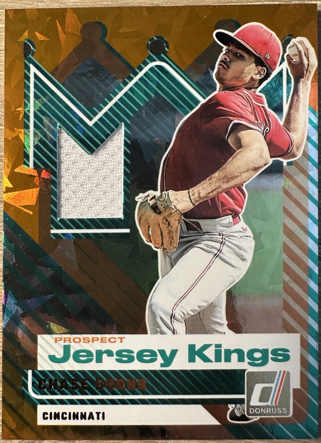 2025 Panini Donruss Prospect Jersey Kings Chase Burns [Orange Ice] #PJK-CB card