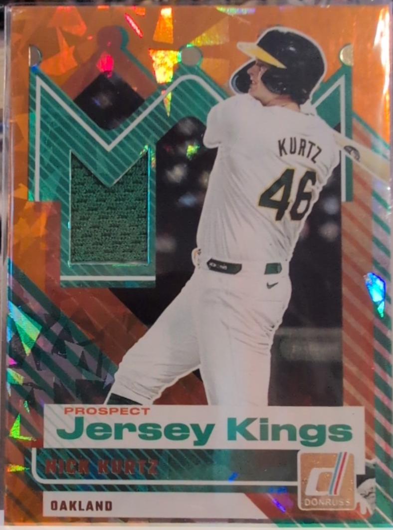 2025 Panini Donruss Prospect Jersey Kings Nick Kurtz [Orange Ice] #PJK-NK card