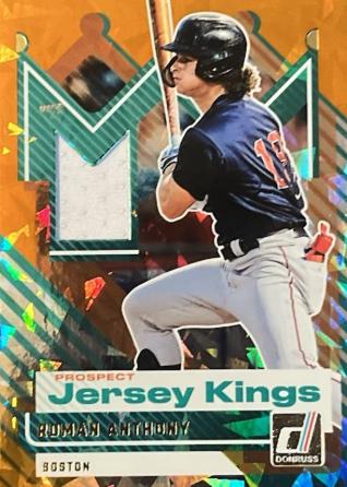 2025 Panini Donruss Prospect Jersey Kings Roman Anthony [Orange Ice] #PJK-RA card
