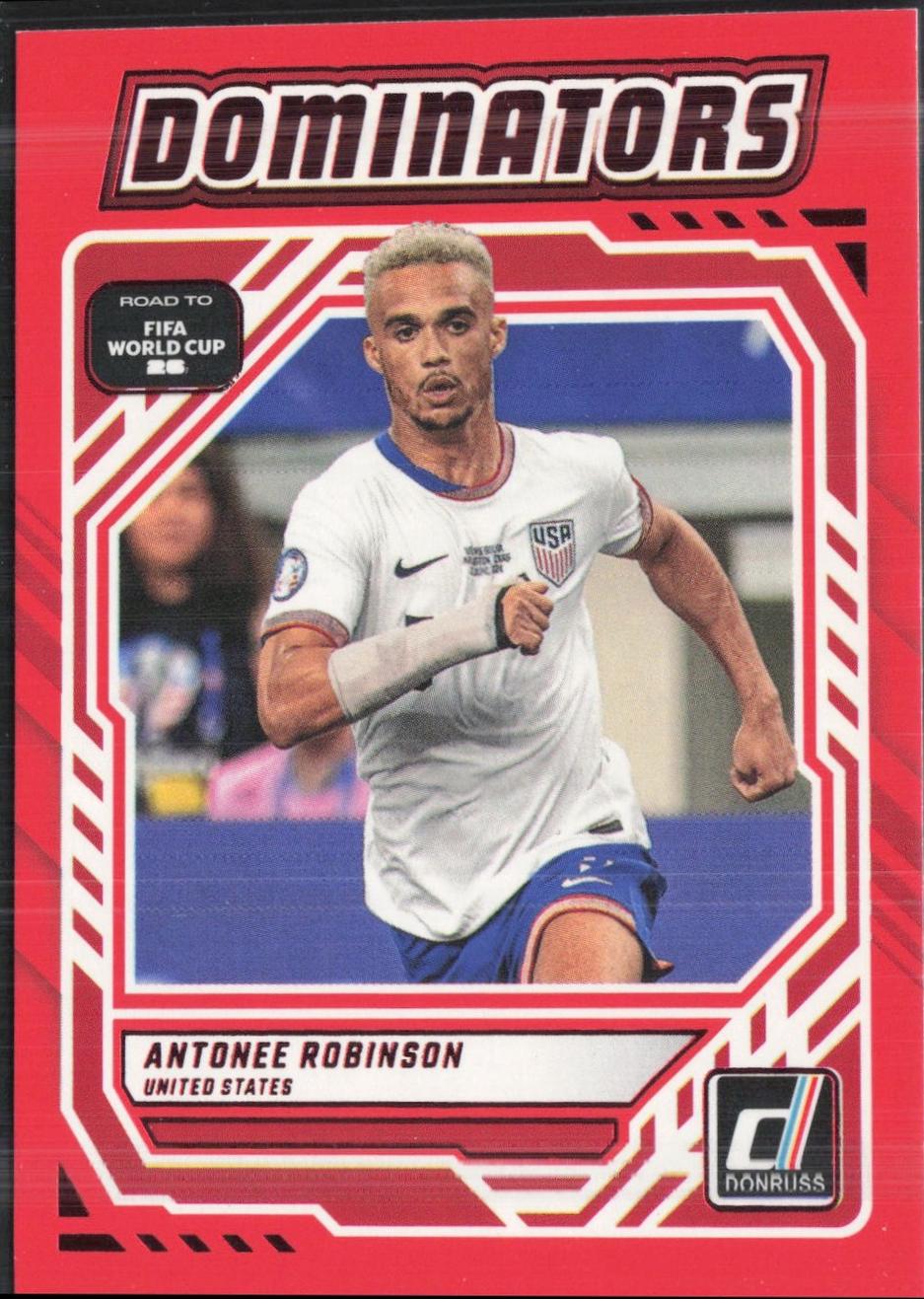 2025 Panini Donruss Road to FIFA Dominators Antonee Robinson [Red] #18 card