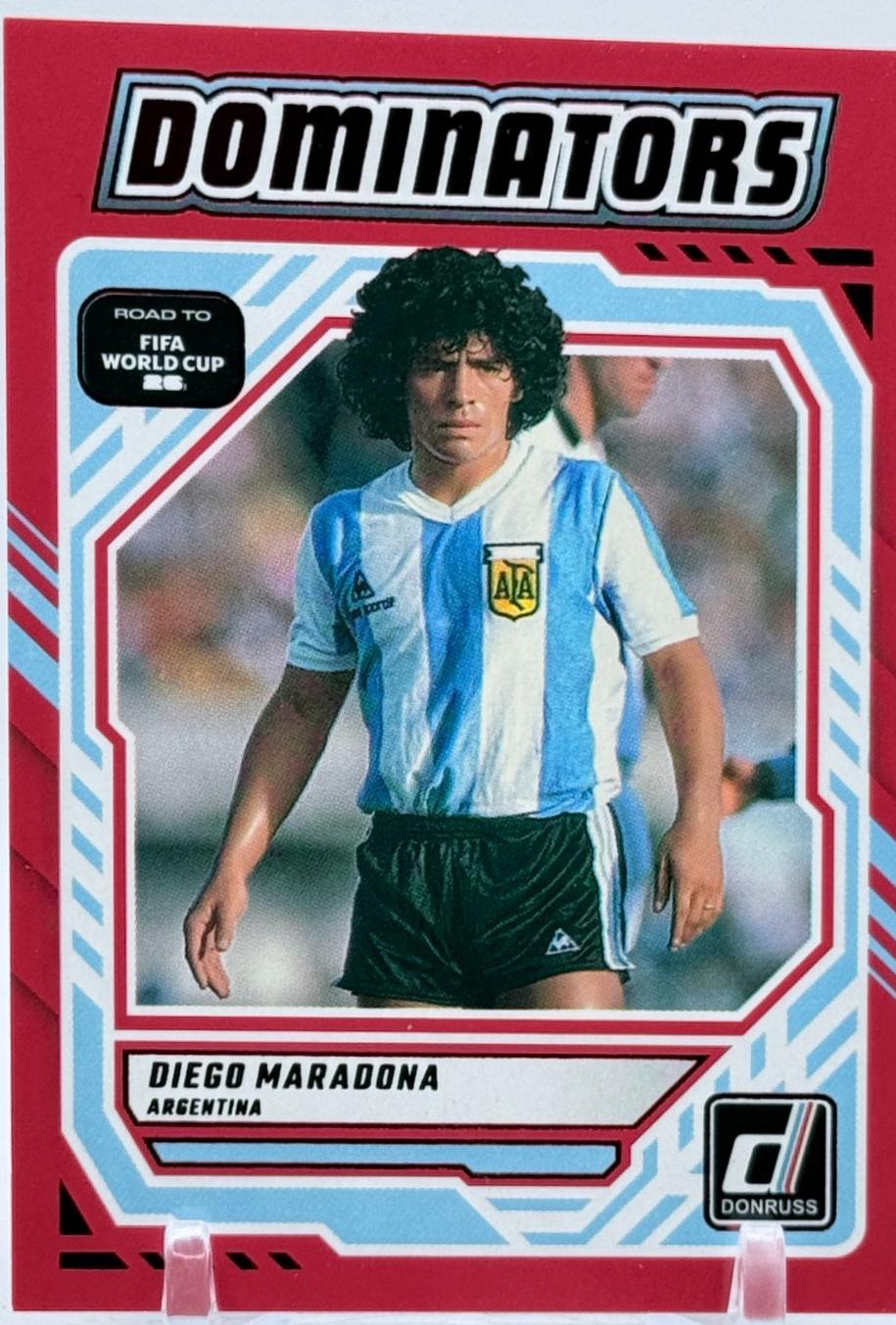2025 Panini Donruss Road to FIFA Dominators Diego Maradona [Red] #23 card