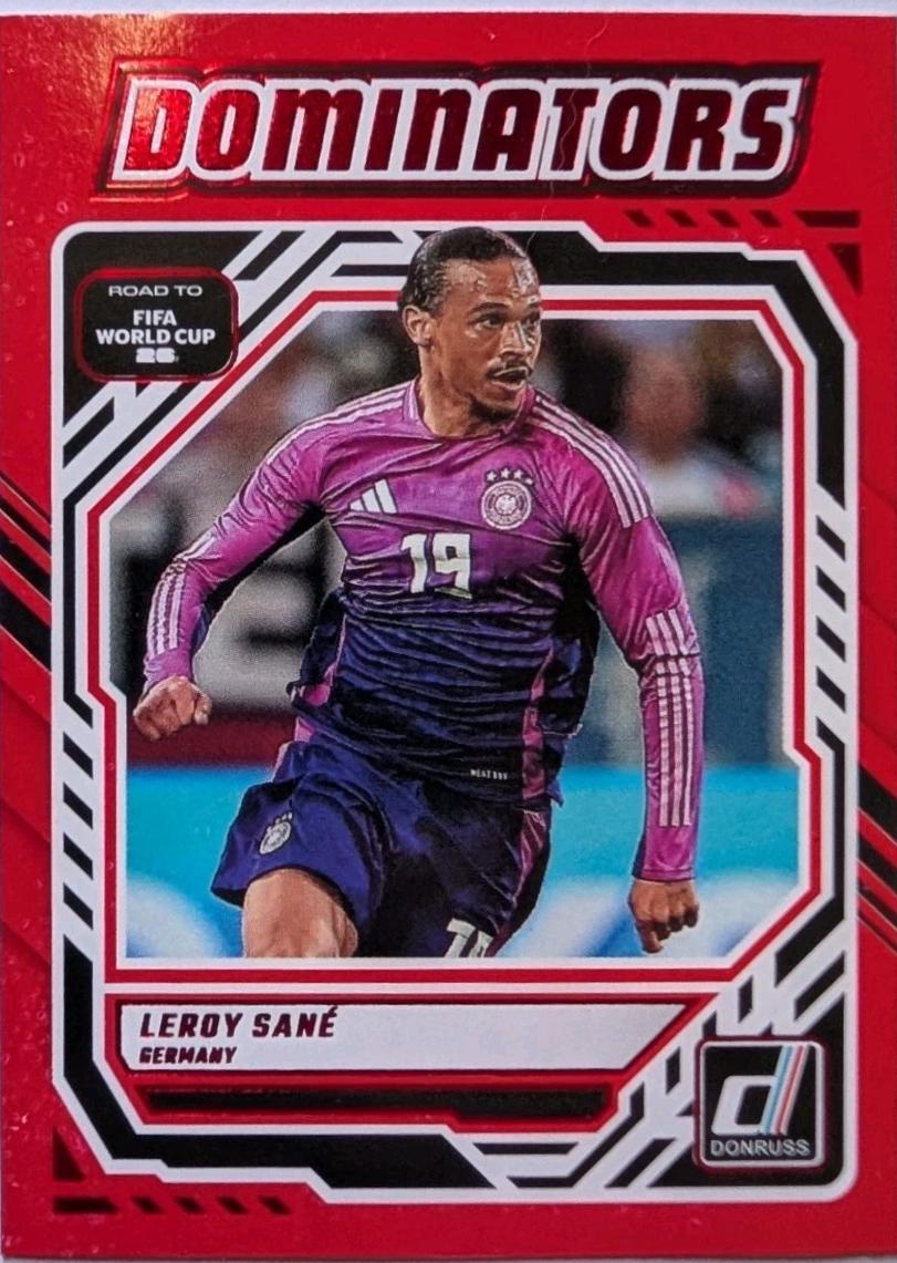 2025 Panini Donruss Road to FIFA Dominators Leroy Sane [Red] #1 card