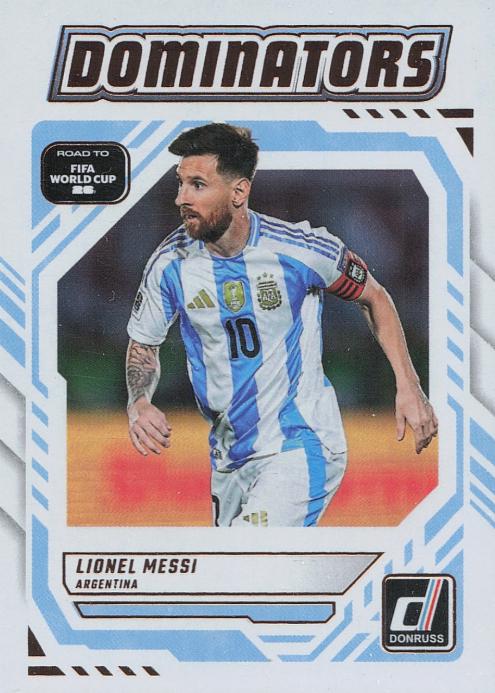 2025 Panini Donruss Road to FIFA Dominators Lionel Messi #3 card
