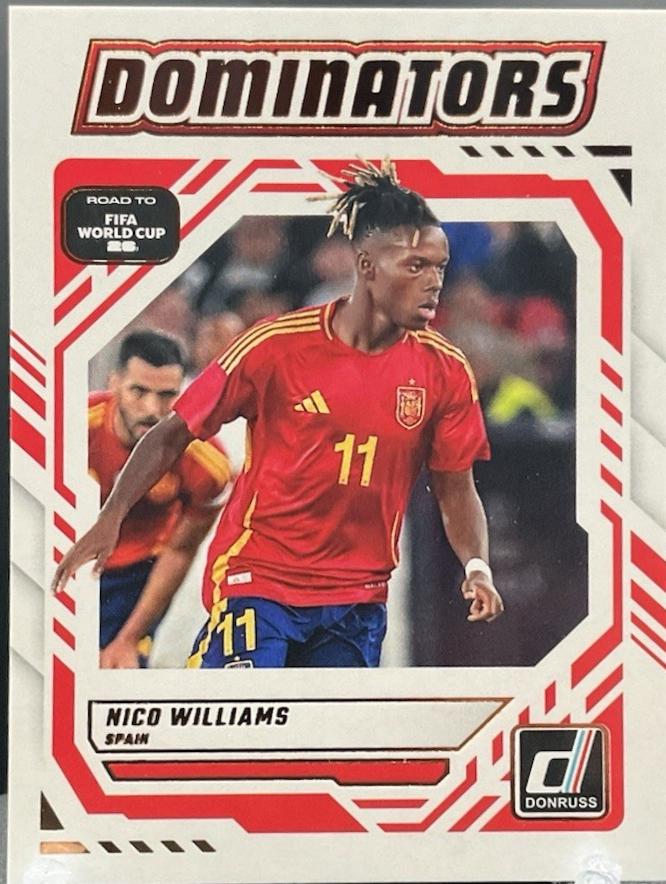 2025 Panini Donruss Road to FIFA Dominators Nico Williams #7 card