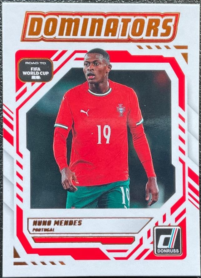2025 Panini Donruss Road to FIFA Dominators Nuno Mendes #16 card