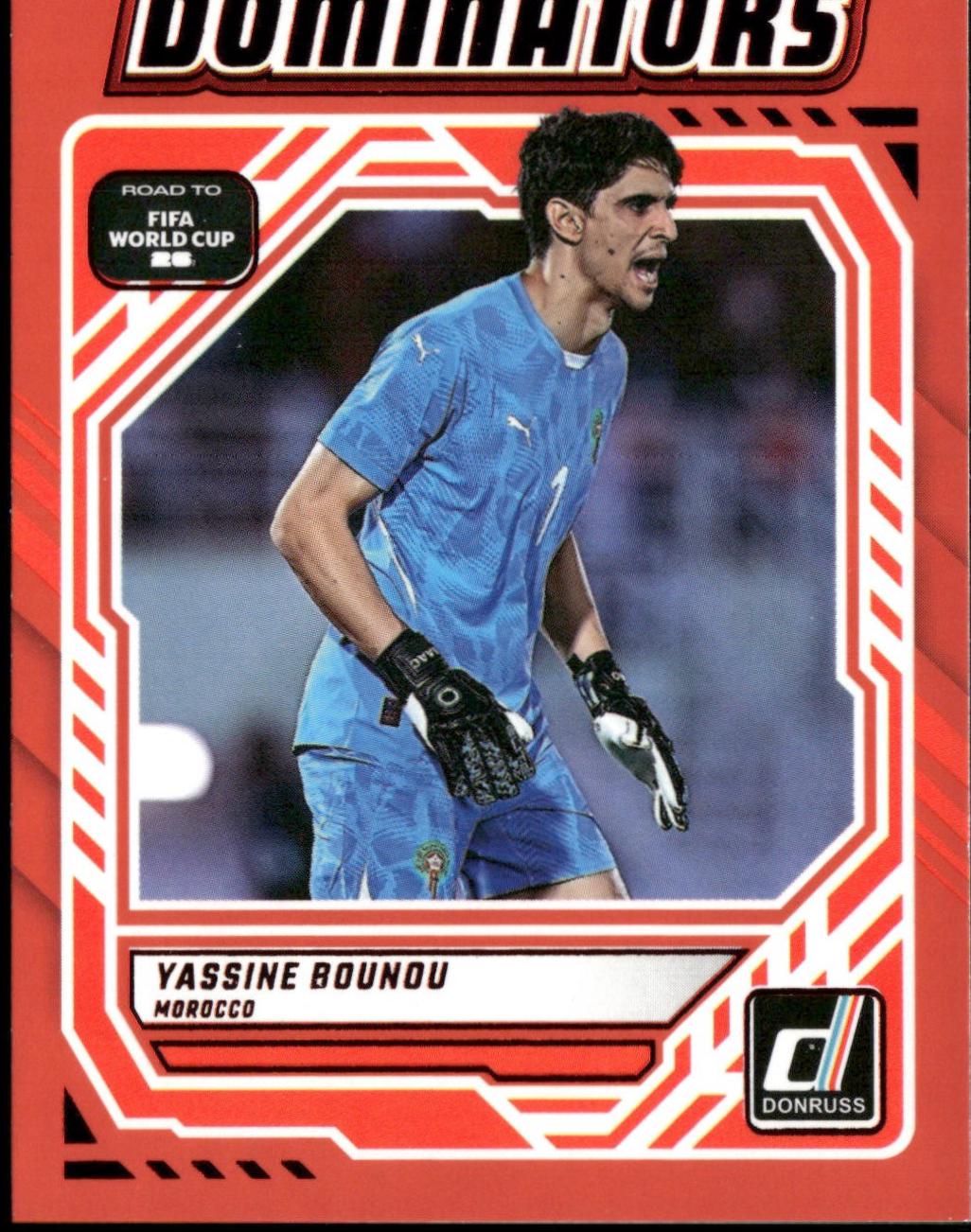 2025 Panini Donruss Road to FIFA Dominators Yassine Bounou [Red] #13 card