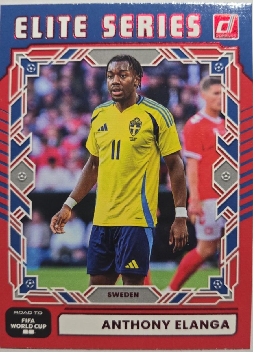 2025 Panini Donruss Road to FIFA Elite Series Anthony Elanga [Red] #10 card
