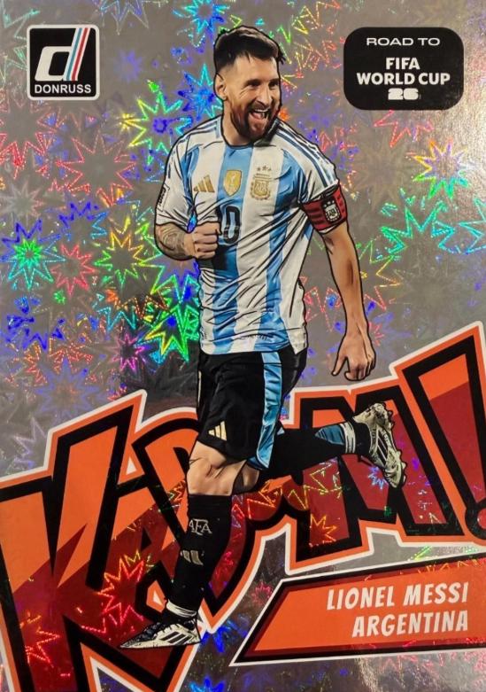 2025 Panini Donruss Road to FIFA Kaboom Lionel Messi [Oversize] #1 card