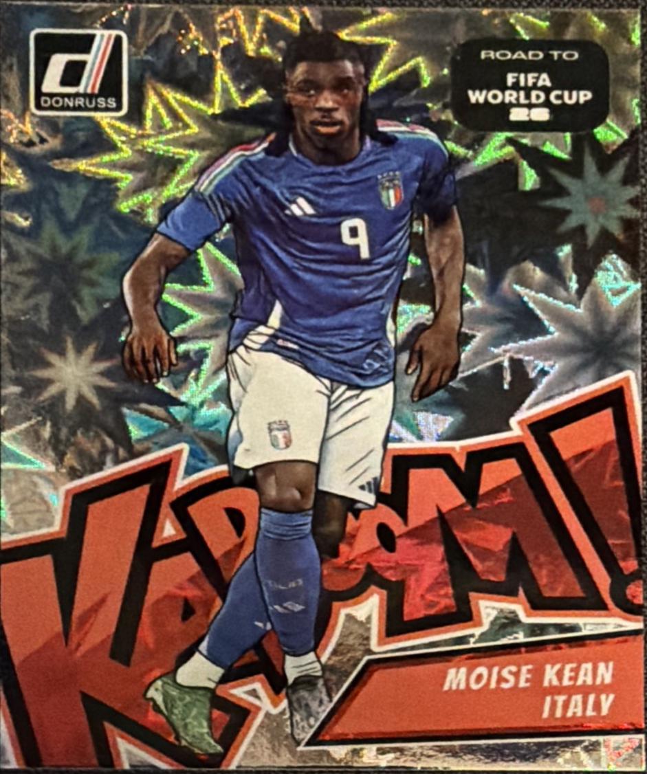 2025 Panini Donruss Road to FIFA Kaboom Moise Kean #9 card