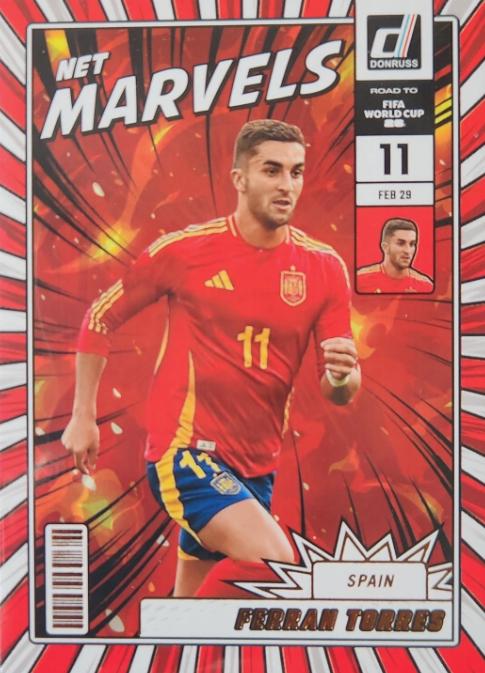 2025 Panini Donruss Road to FIFA Net Marvels Ferran Torres #23 card