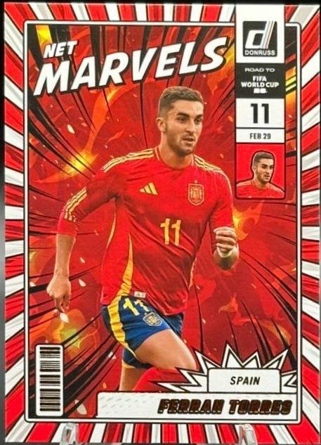 2025 Panini Donruss Road to FIFA Net Marvels Ferran Torres [Red] #23 card