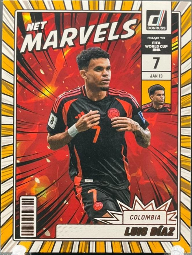 2025 Panini Donruss Road to FIFA Net Marvels Luis Diaz #4 card