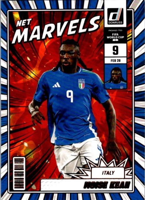 2025 Panini Donruss Road to FIFA Net Marvels Moise Kean #3 card