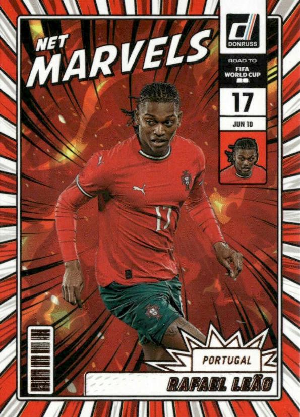2025 Panini Donruss Road to FIFA Net Marvels Rafael Leao #25 card