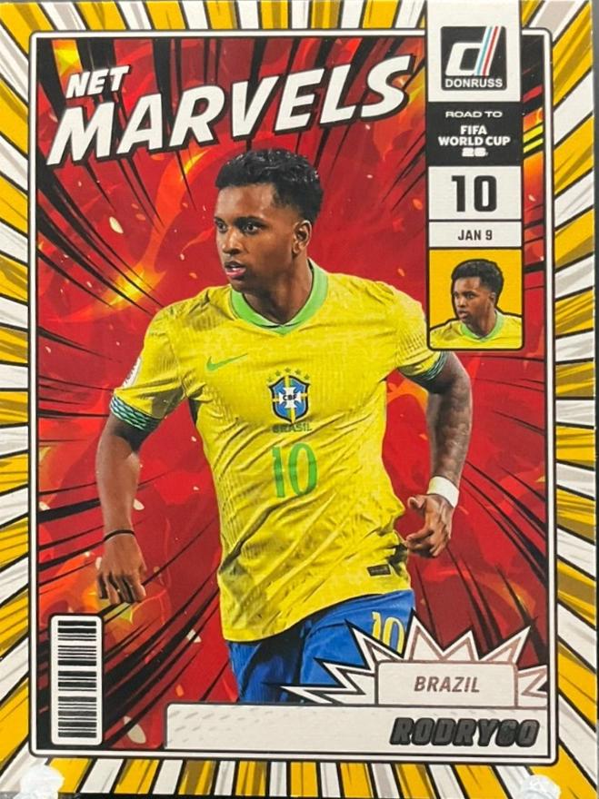 2025 Panini Donruss Road to FIFA Net Marvels Rodrygo #5 card