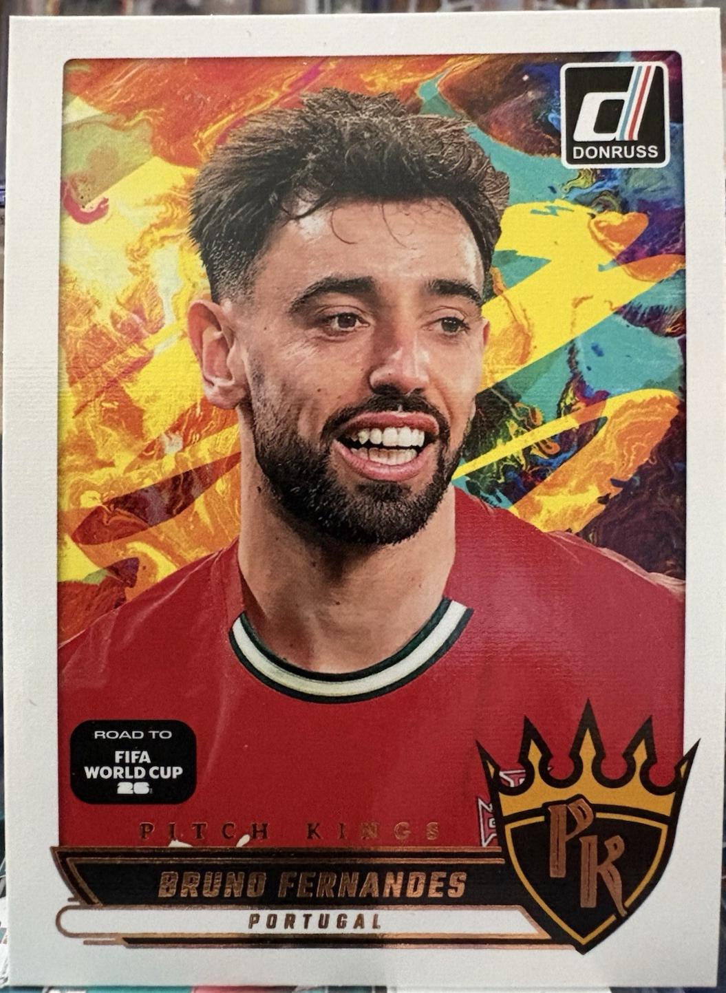 2025 Panini Donruss Road to FIFA Pitch Kings Bruno Fernandes #2 card
