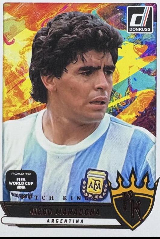 2025 Panini Donruss Road to FIFA Pitch Kings Diego Maradona #24 card