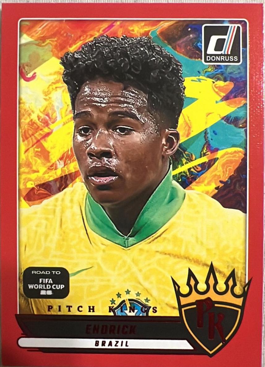 2025 Panini Donruss Road to FIFA Pitch Kings Endrick [Red] #13 card
