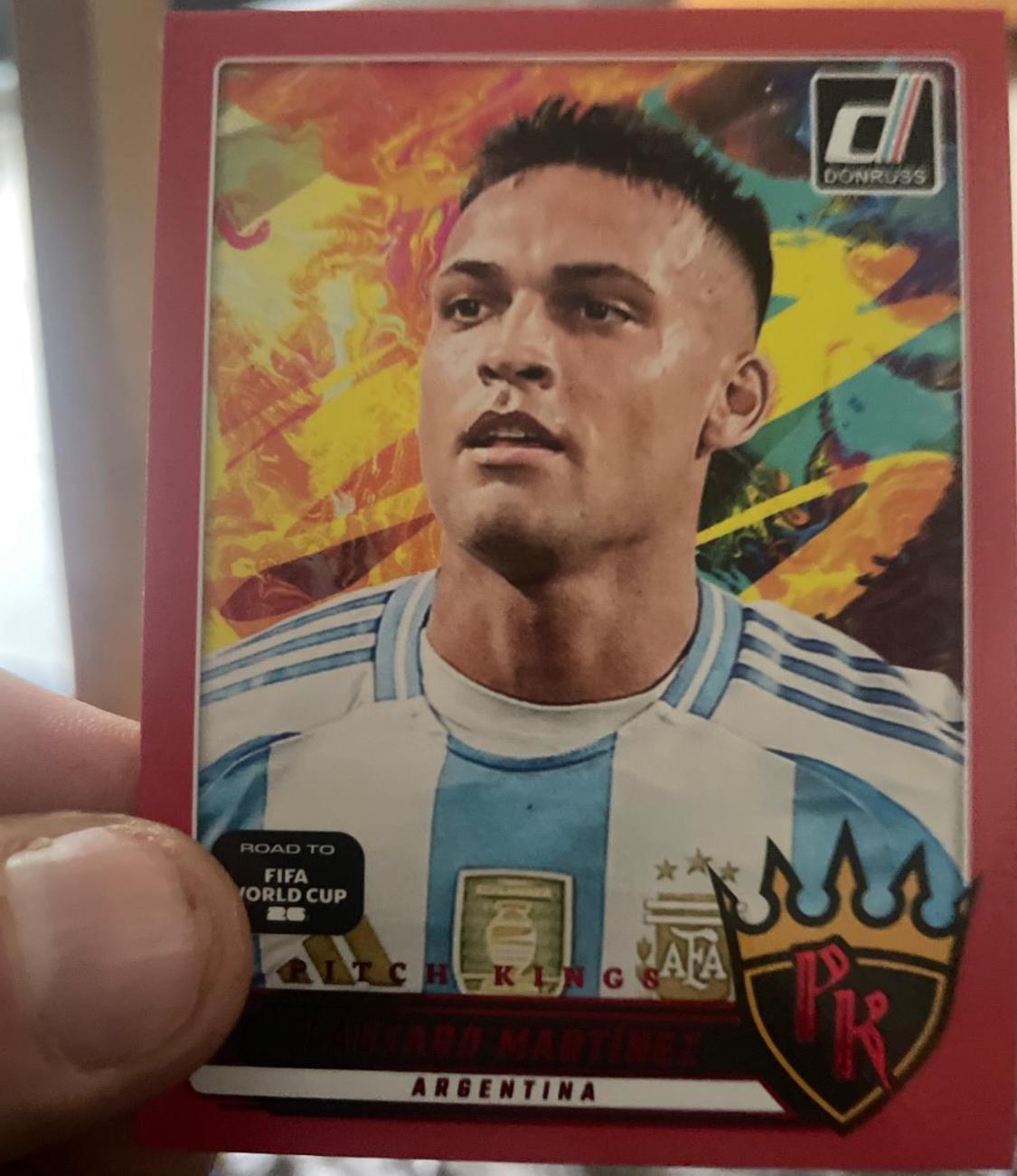 2025 Panini Donruss Road to FIFA Pitch Kings Lautaro Martinez [Red] #9 card