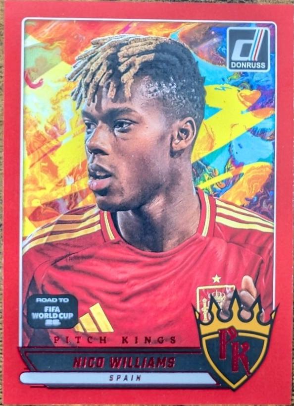 2025 Panini Donruss Road to FIFA Pitch Kings Nico Williams [Red] #6 card