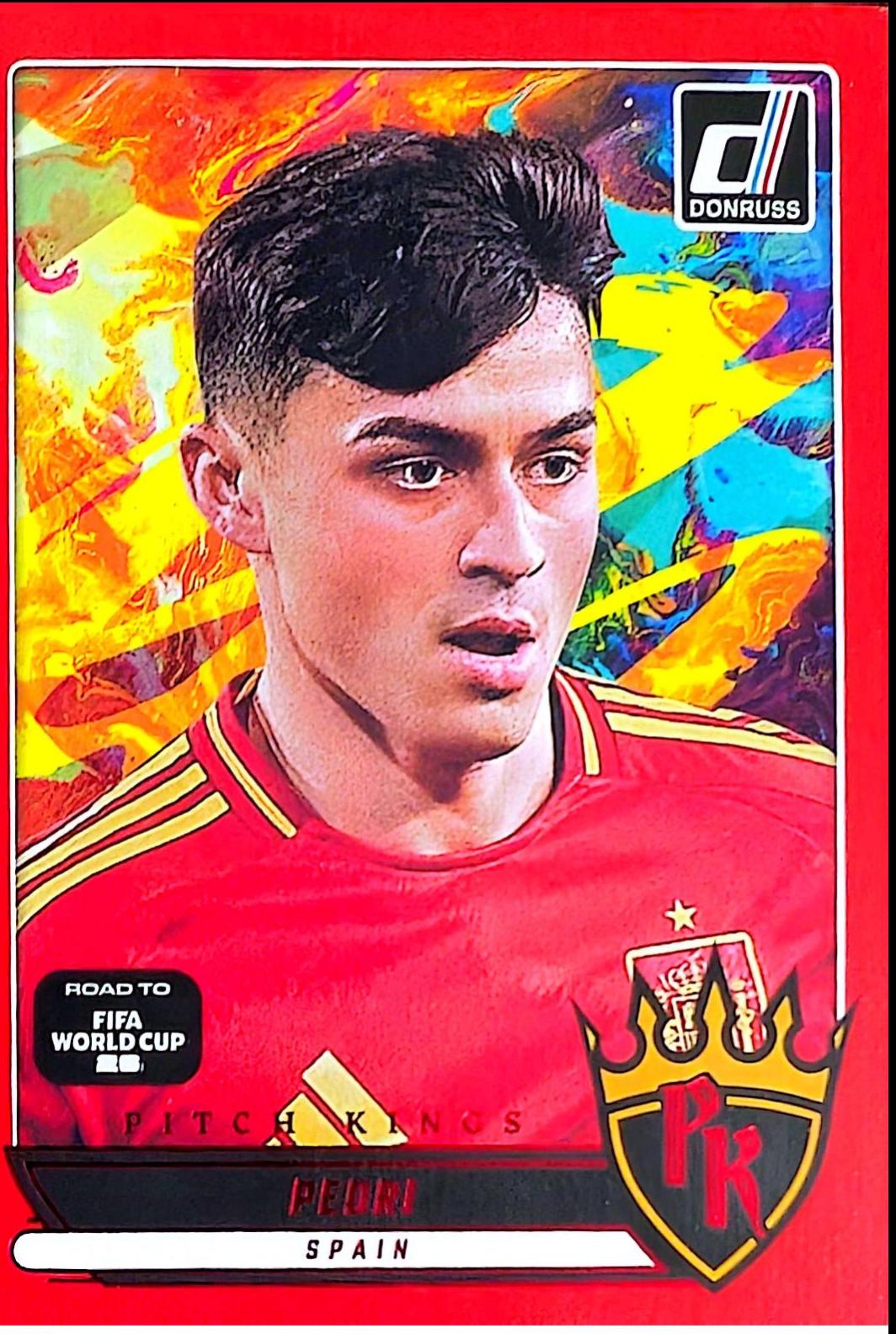2025 Panini Donruss Road to FIFA Pitch Kings Pedri [Red] #12 card