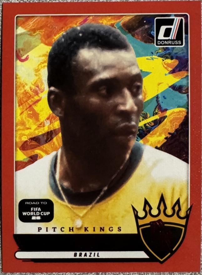 2025 Panini Donruss Road to FIFA Pitch Kings Pele [Red] #23 card