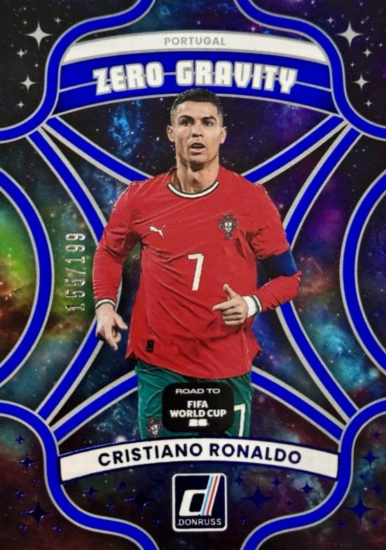 2025 Panini Donruss Road to FIFA Zero Gravity Cristiano Ronaldo [Blue] #20 card