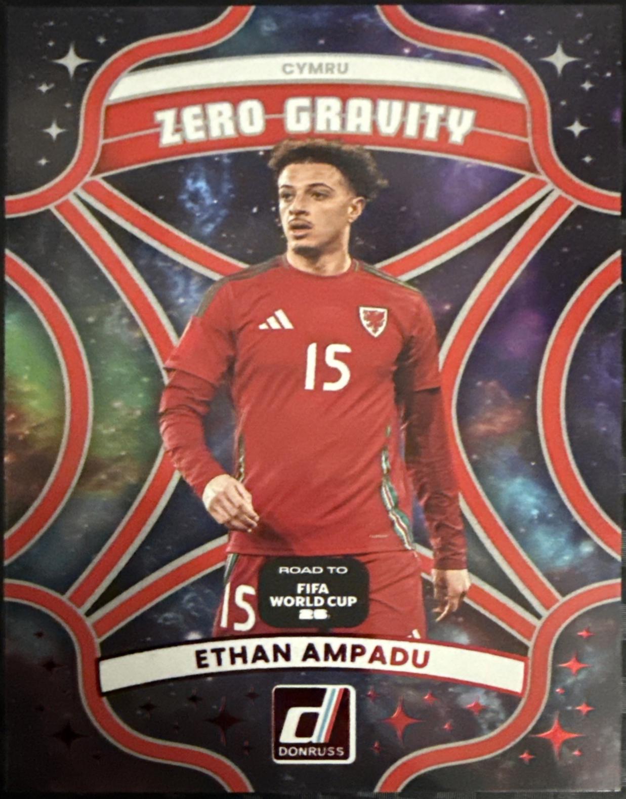 2025 Panini Donruss Road to FIFA Zero Gravity Ethan Ampadu #15 card