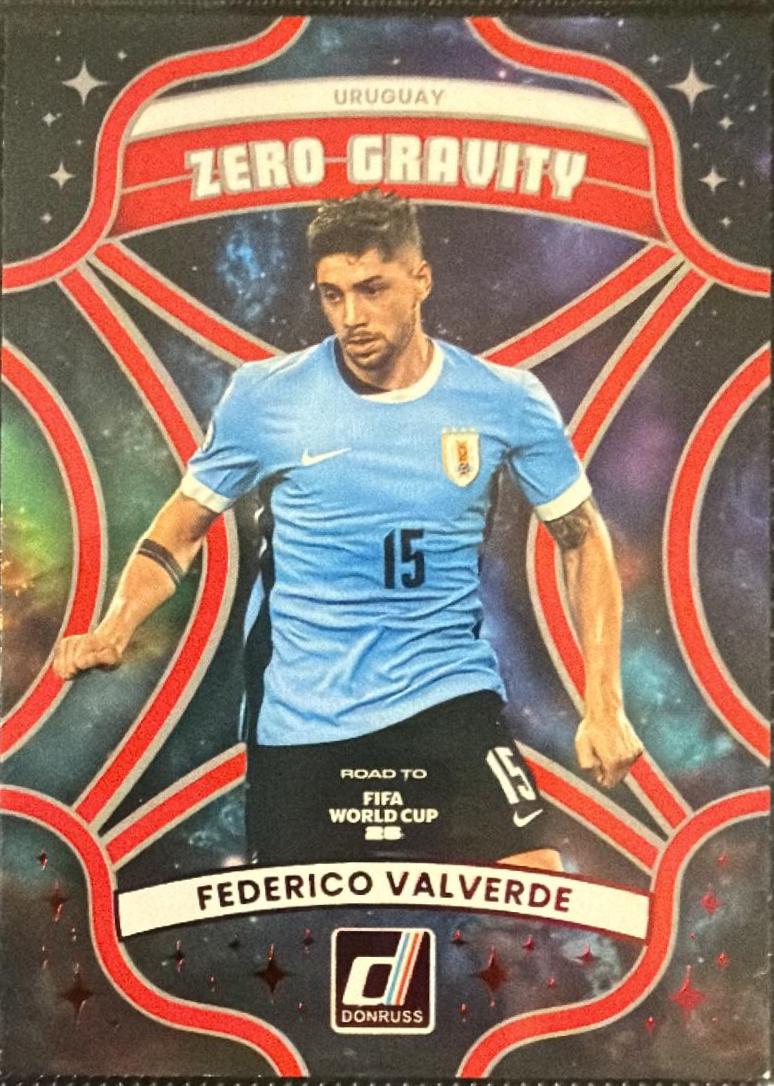 2025 Panini Donruss Road to FIFA Zero Gravity Federico Valverde [Red] #14 card