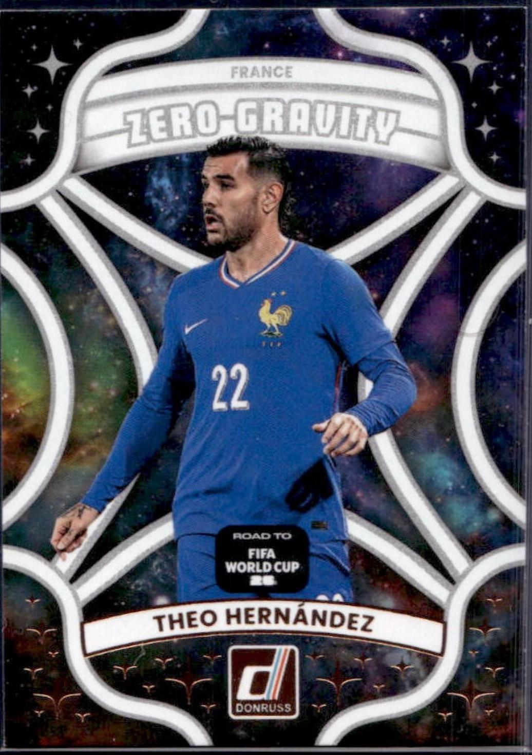 2025 Panini Donruss Road to FIFA Zero Gravity Theo Hernandez #16 card