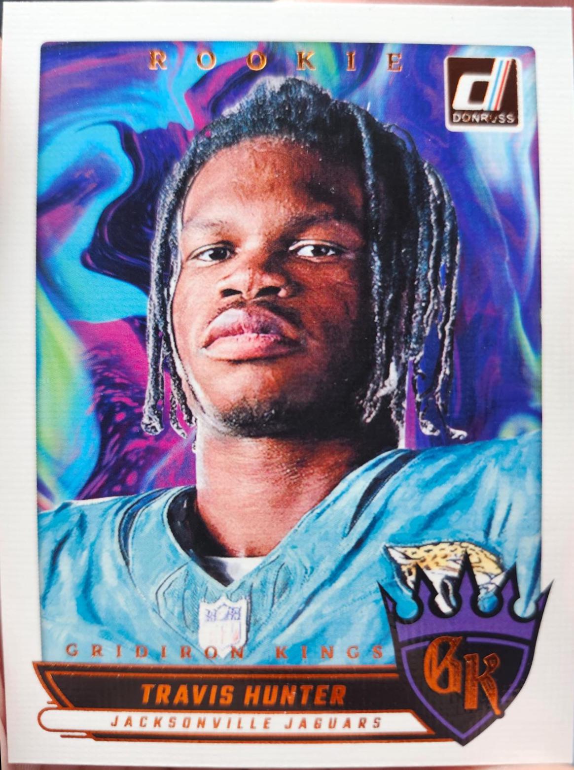2025 Panini Donruss Rookie Gridiron Kings Travis Hunter #RGK-THR card