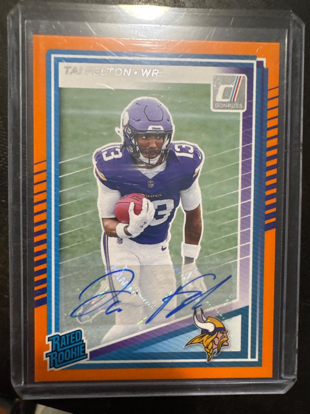 2025 Panini Donruss Tai Felton [Orange Autograph] #331 card
