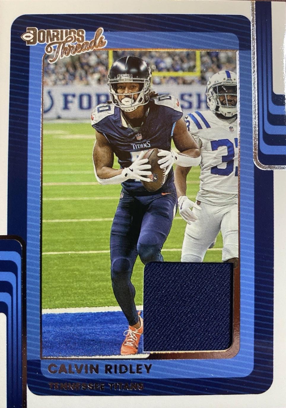 2025 Panini Donruss Threads Calvin Ridley #DTH-CRY card