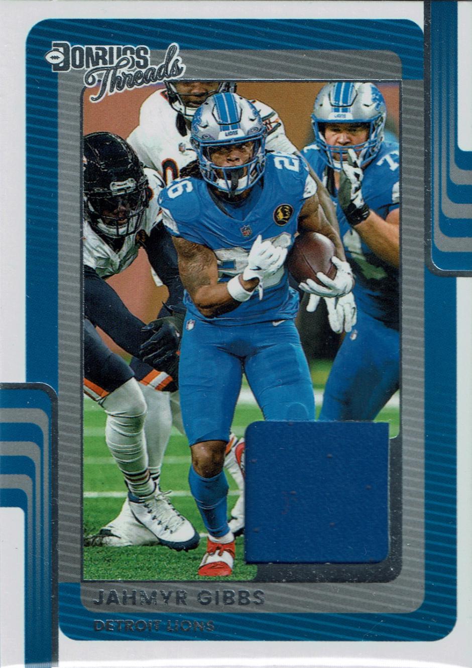 2025 Panini Donruss Threads Jahmyr Gibbs #DTH-JGS card